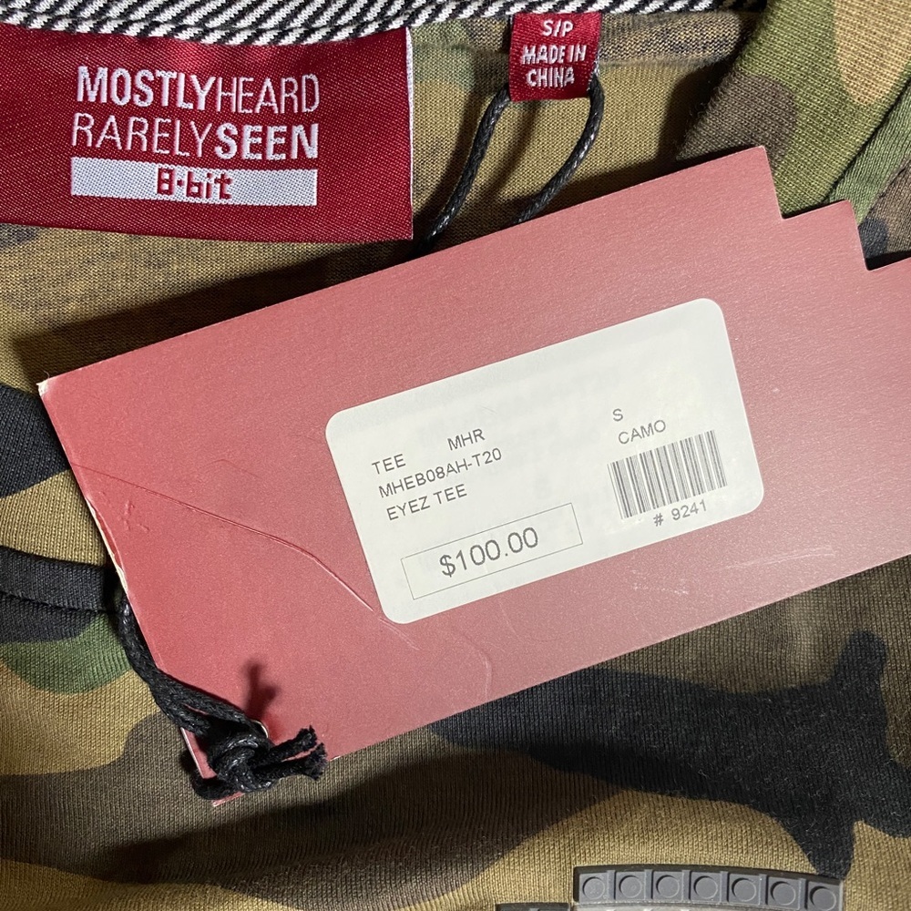 New! Mostly heard rarely seen camo all eyes on me Tee - Picture 2 of 4